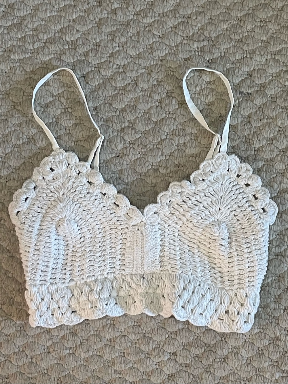 BOG Collective White Crochet Bralette